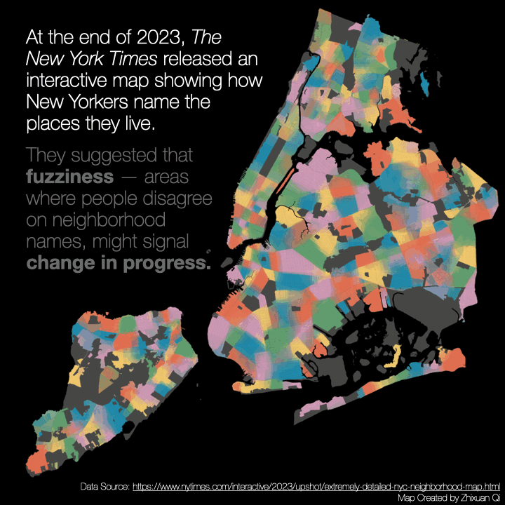 Entropy map of New York City neighborhoods